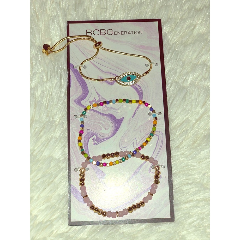 NWT- BCBGeneration evil eye bracelet set